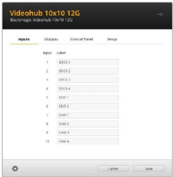 Blackmagic Design Universal Videohub 72 - 标注输入和输出 - 1