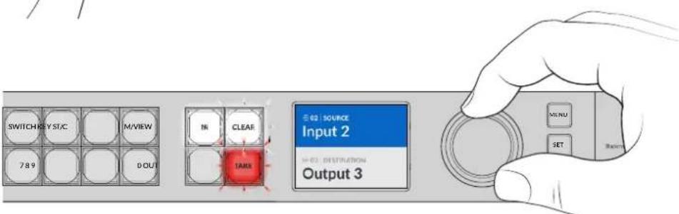 Blackmagic Design Universal Videohub 72 - Selecting the Source and Destination - 5