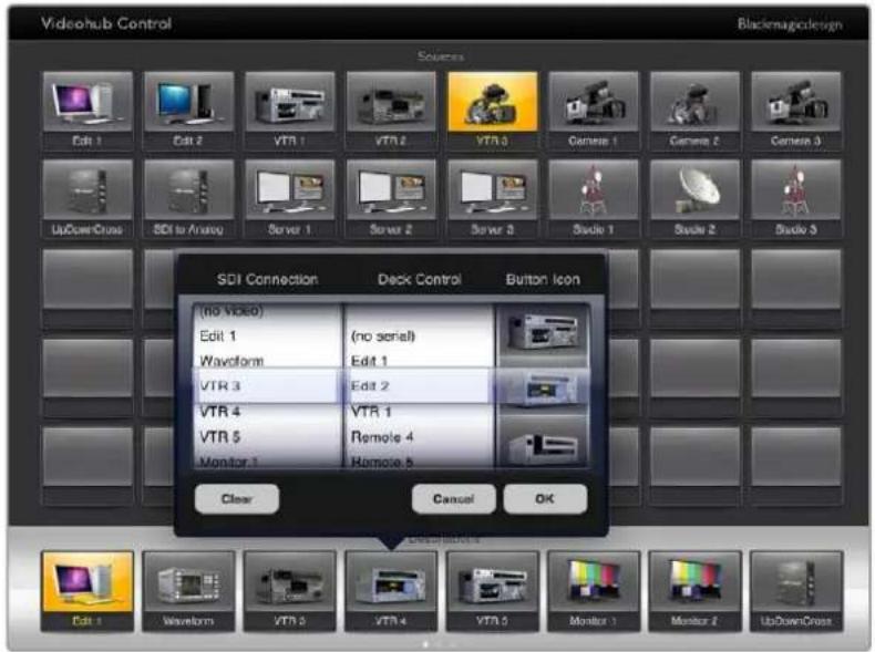 Blackmagic Design Universal Videohub 72 - Hactponka KhoNOK npInnoXeHnna Videohub Ha nnaHwete iPad - 1