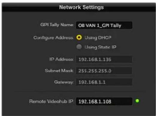 Blackmagic Design Universal Videohub 72 - GPI ve Tally Arayuzunun Yapilandirilmasi - 3