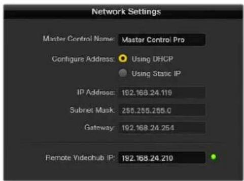 Blackmagic Design Universal Videohub 72 - 网络设置 - 3