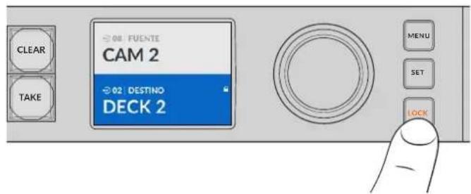 Blackmagic Design Universal Videohub 72 - Bloqueo y desbloqueo de asignaciones - 1