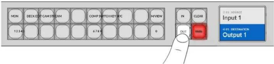 Blackmagic Design Universal Videohub 72 - Selecting the Source and Destination - 1