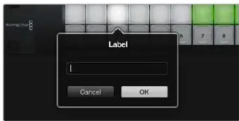 Blackmagic Design Universal Videohub 72 - Erstellen von Button-Labels - 1