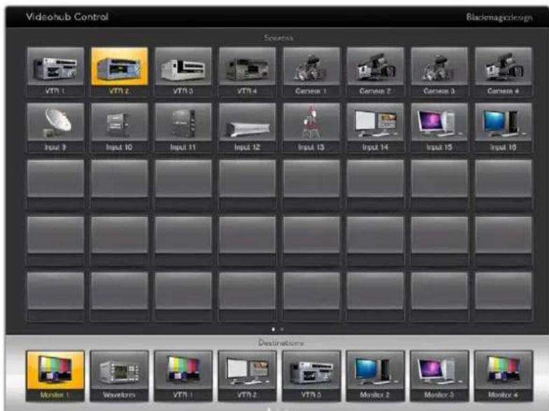 Blackmagic Design Universal Videohub 72 - Sichten und Ändern von Signalwegen - 1