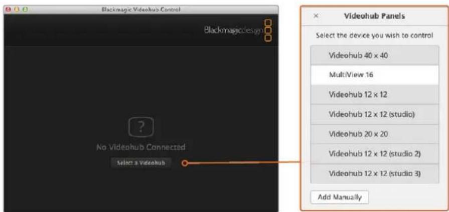 Blackmagic Design Universal Videohub 72 - Configurer les paramètres du Blackmagic MultiView 16 - 3