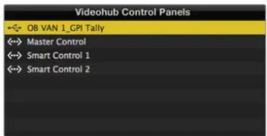 Blackmagic Design Universal Videohub 72 - Configuration de la GPI and Tally Interface - 2
