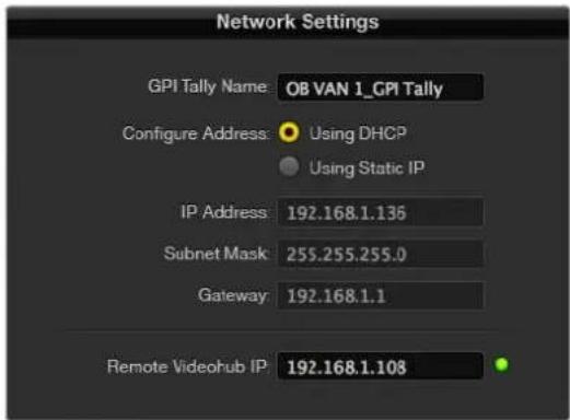 Blackmagic Design Universal Videohub 72 - Configuration de la GPI and Tally Interface - 3