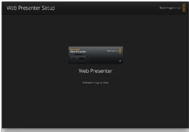 Blackmagic Design Web Presenter - To update the internal software using Windows: - 1