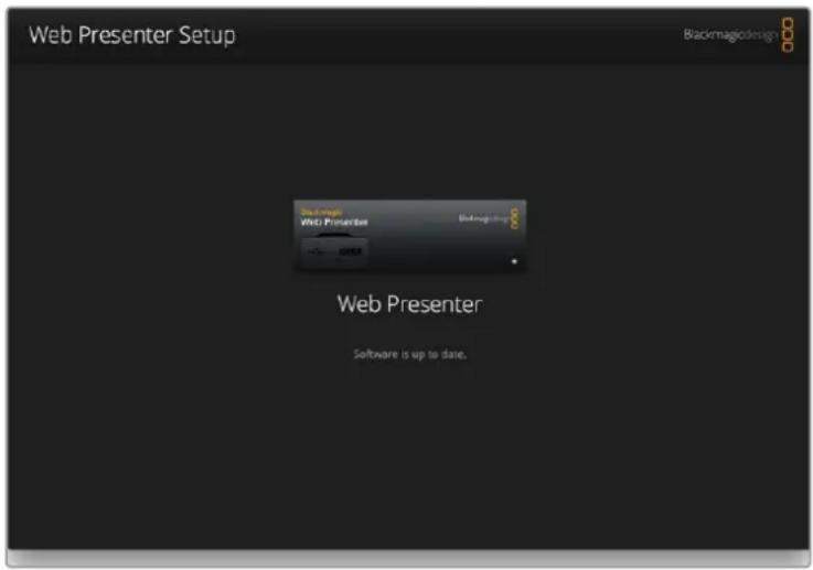Blackmagic Design Web Presenter - Como atualizar programas internos using o Mac OS: - 1