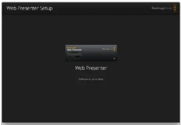 Blackmagic Design Web Presenter - 在Windows系统上更新内部软件步骤如下: - 1
