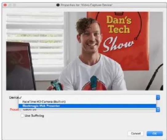 Blackmagic Design Web Presenter - Usando o Blackmagic Web Presenter para Transmissões com o YouTube Live - 3