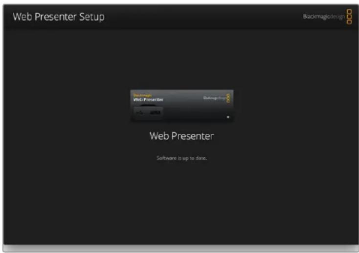 Blackmagic Design Web Presenter - Blackmagic Web Presenter Setup 유일리티 - 1
