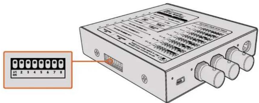 Blackmagic Design Micro Converter HDMI to SDI wPSU - スイチを使用て設定を変更 - 1