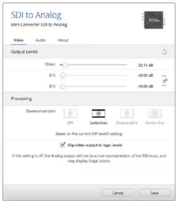 Blackmagic Design Micro Converter HDMI to SDI wPSU - Blackmagic Converters Setup Settings - 1