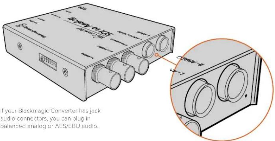 Blackmagic Design Micro Converter HDMI to SDI wPSU - Jack Audio Connectors - 1