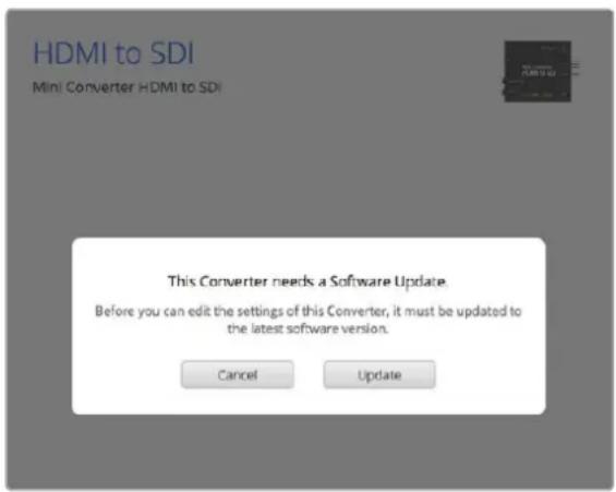 Blackmagic Design Micro Converter HDMI to SDI wPSU - Aggiornare il software interno - 1