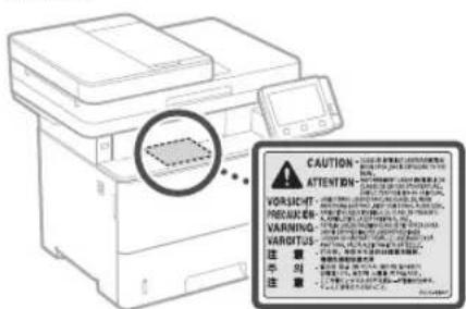 CANON iSENSYS MF522x - Stitok s informáciami o bezpečnosti pri práci s laserom - 1