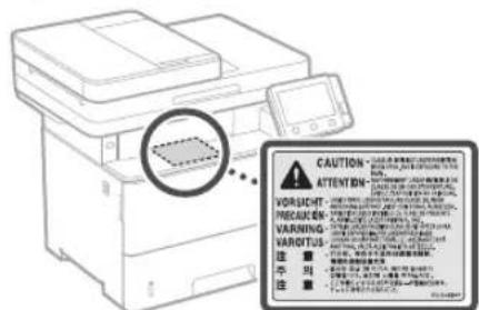 CANON iSENSYS MF522x - Etiqueta de segurarca do laser - 1