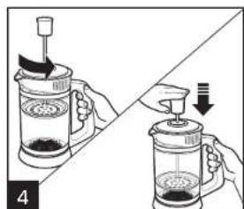 HAMILTON BEACH French Press 40400R - Comment infuser le thé en feuilles - 4