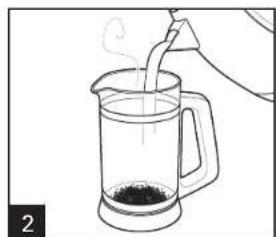 HAMILTON BEACH French Press 40400R - Comment infuser le thé en feuilles - 2