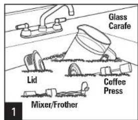 HAMILTON BEACH French Press 40400R - Care and Cleaning - 1