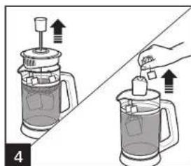 HAMILTON BEACH French Press 40400R - Cómo Preparar con Bolsitas de Te - 4