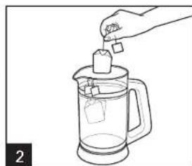 HAMILTON BEACH French Press 40400R - Comment infuser les sachets de thé - 2