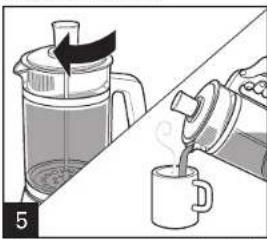 HAMILTON BEACH French Press 40400R - Cómo Preparar Té en Hebras - 5