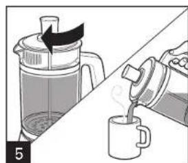 HAMILTON BEACH French Press 40400R - Comment infuser le thé en feuilles - 5