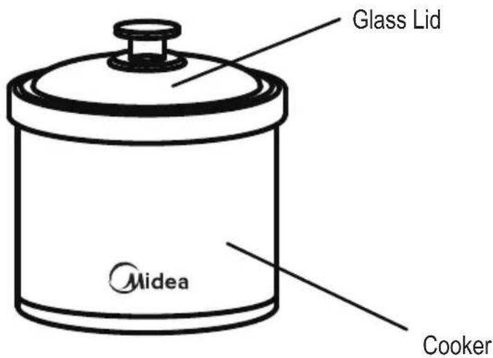 MIDEA MSC176TGDIP - 0.6Qt Warmer Crock - 1