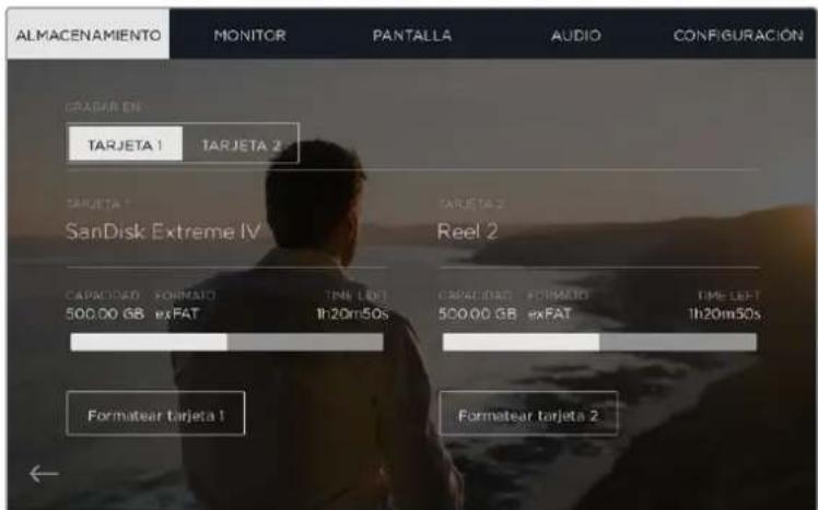 Blackmagic Design Video Assist 4K digital video recorder - Ajustes de almacenamento - 1