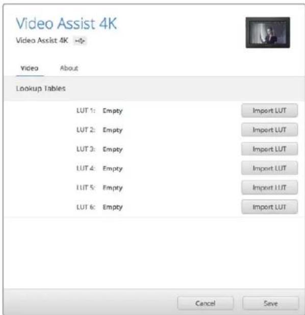 Blackmagic Design Video Assist 4K digital video recorder - 3D LUT表示 - 1