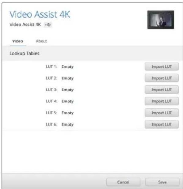 Blackmagic Design Video Assist 4K digital video recorder - Отобрахени 3D LUT - 1