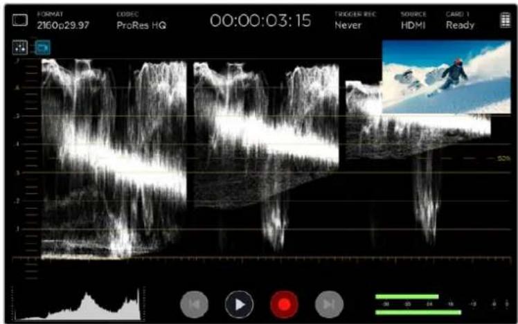 Blackmagic Design Video Assist 4K digital video recorder - Adjusting the scopes - 3