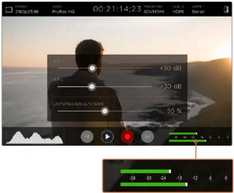 Blackmagic Design Video Assist 4K digital video recorder - Analog-Audiopegel - 1