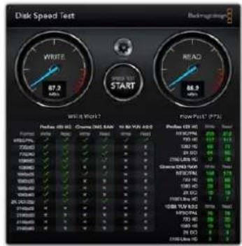 Blackmagic Design Video Assist 4K digital video recorder - Tester la vitesse du support - 2