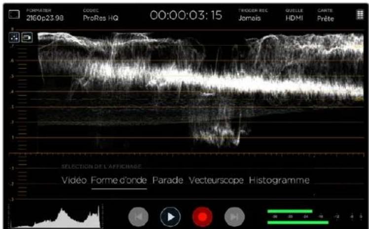 Blackmagic Design Video Assist 4K digital video recorder - La forme d'onde - 1