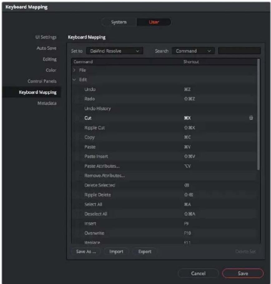 Blackmagic Design Video Assist 4K digital video recorder - Pour mapper vos propres raccourcis clavier : - 1