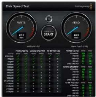 Blackmagic Design Video Assist 4K digital video recorder - Ermittlung der Datenträgergeschwindigkeit - 2