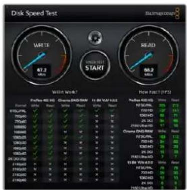 Blackmagic Design Video Assist 4K digital video recorder - Verificar a Velocidade do Disco - 2