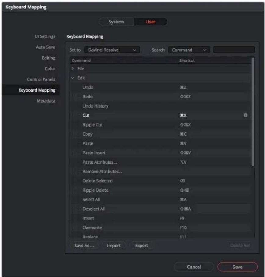 Blackmagic Design Video Assist 4K digital video recorder - 自定义映射键盘快捷键步骤如下： - 1