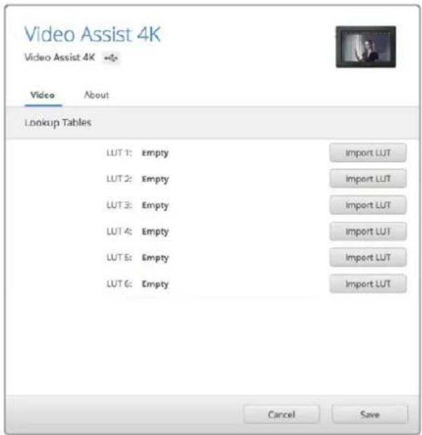Blackmagic Design Video Assist 4K digital video recorder - Aplicar tabla de conversion tridimensional - 1