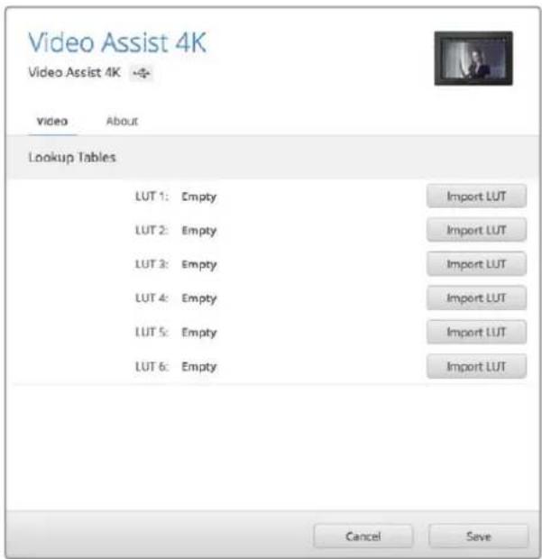 Blackmagic Design Video Assist 4K digital video recorder - Affichage de la LUT 3D - 1