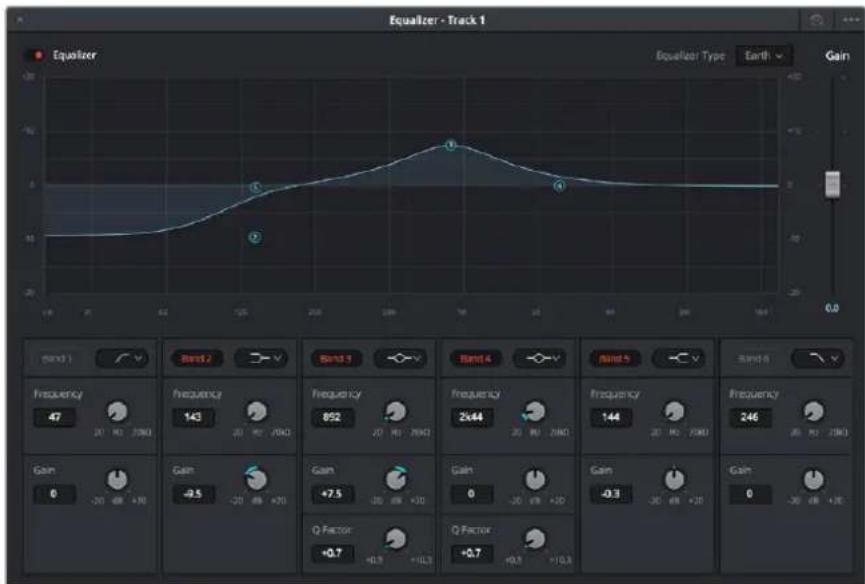 Blackmagic Design Video Assist 4K digital video recorder - 为轨道添加均衡器： - 2