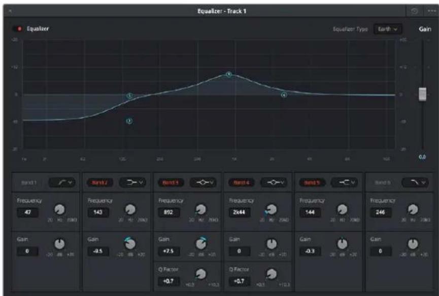Blackmagic Design Video Assist 4K digital video recorder - Peraggiungere un EQ a una traccia: - 2