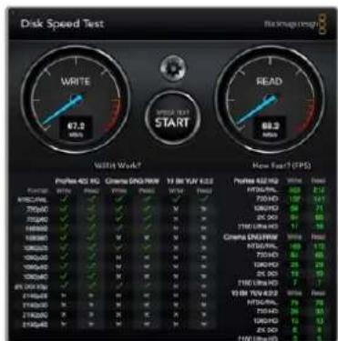Blackmagic Design Video Assist 4K digital video recorder - Checking Disk Speed - 2