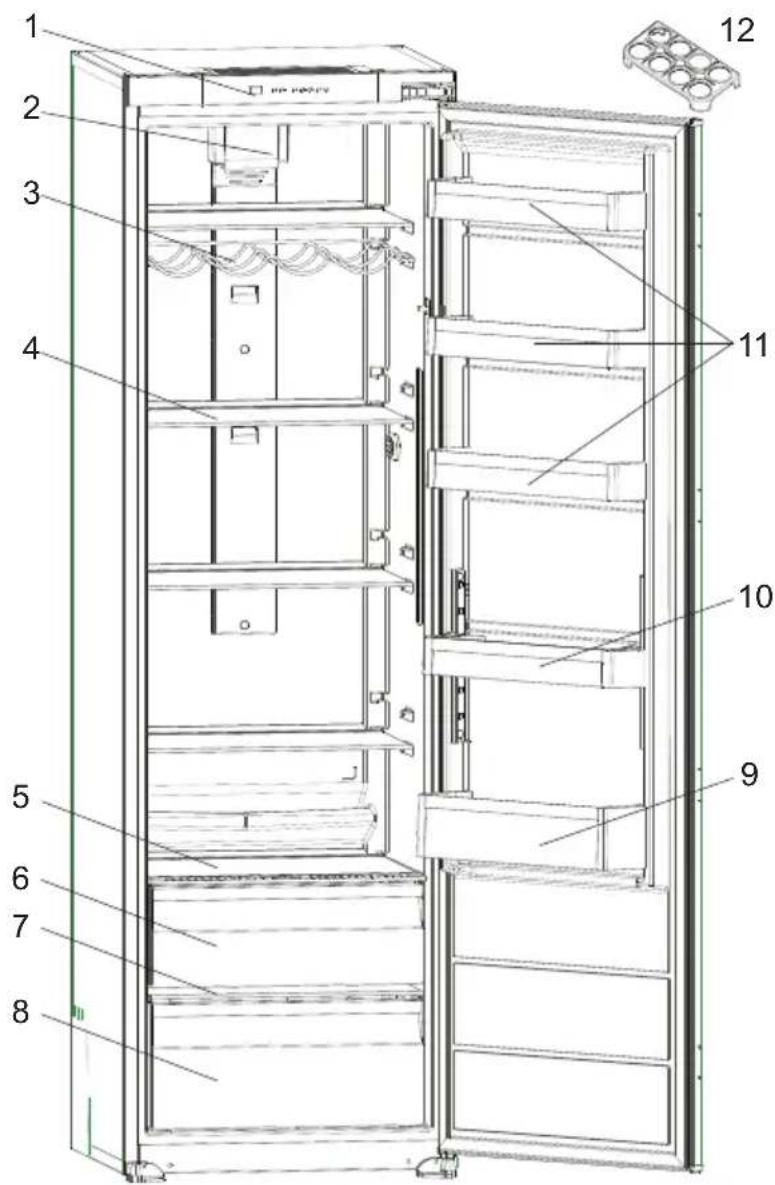 BORETTI BKI102 - THE PARTS OF THE APPLIANCE AND THE COMPARTMENTS - 1