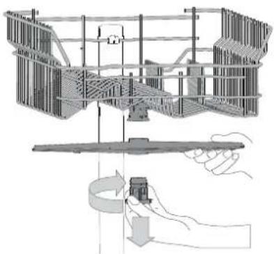 WHIRLPOOL WSIO 3T223 PE X - NETTOYER LES BRAS D'ASPERSION - 1