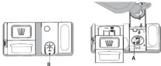 WHIRLPOOL WSIO 3T223 PE X - REMLIR LE DISTRIBUTEUR DE LIQUIDE DE RINÇAGE - 1